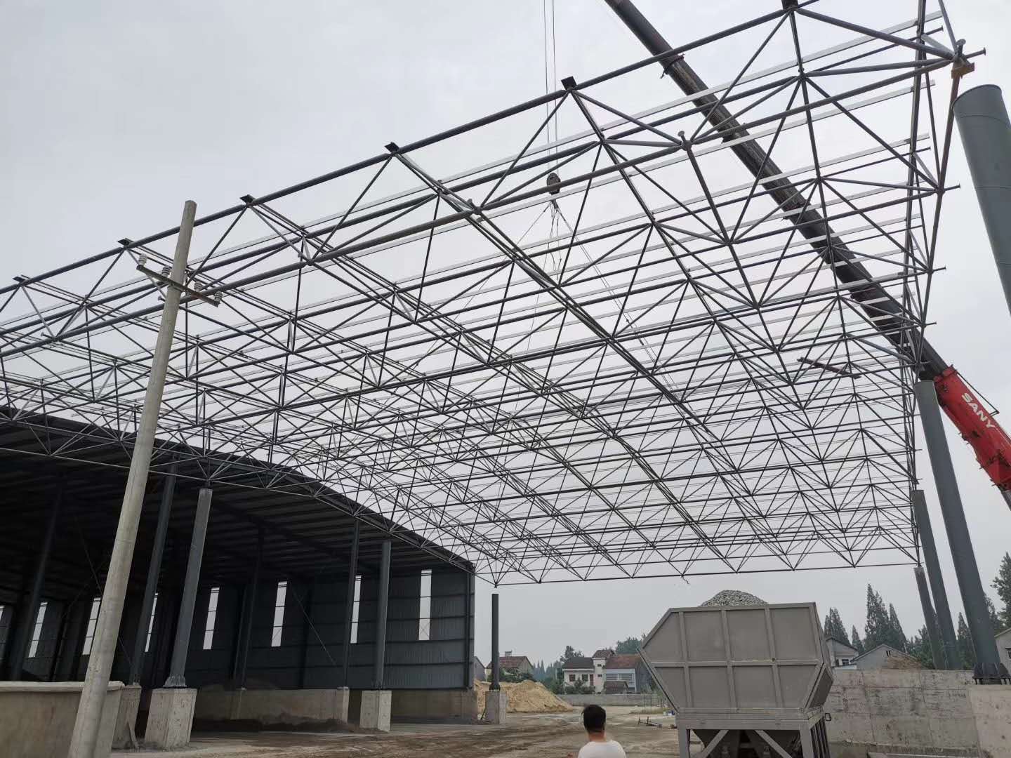 钢结构厂房网架安装